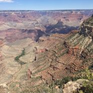 The south rim of the canyon from above