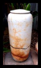 Sumi-Brush Strokes.  Saggar Fired Vessel