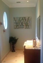 Blue Bamboo Ceramic Art on the Wall