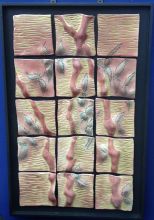 Lime Bamboo:  Ceramic Tile Wall Art