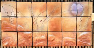 Amethyst Moonrise Ceramic Tile Wall Art