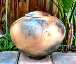 Diaphanous Wonders, Gaea Urn:  saggar fired