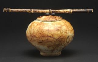 Tiger Eye Saggar Fired Jar